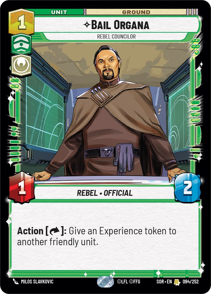 Bail Organa - Rebel Councilor (094/252) [Spark of Rebellion] | Shuffle n Cut Hobbies & Games