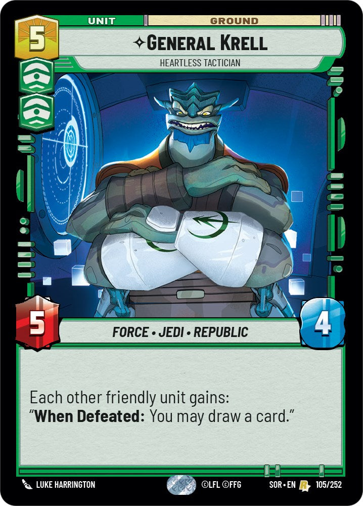 General Krell - Heartless Tactician (105/252) [Spark of Rebellion] | Shuffle n Cut Hobbies & Games