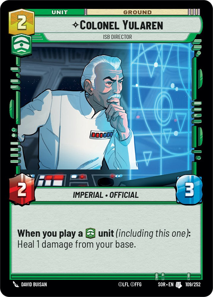 Colonel Yularen - ISB Director (109/252) [Spark of Rebellion] | Shuffle n Cut Hobbies & Games