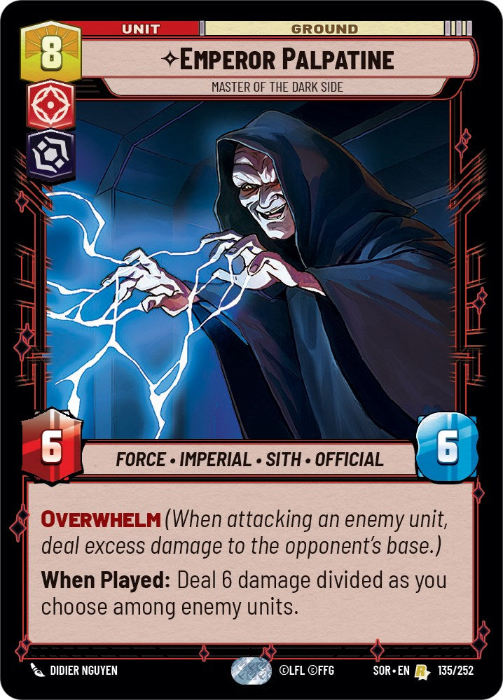 Emperor Palpatine - Master of the Dark Side (135/252) [Spark of Rebellion] | Shuffle n Cut Hobbies & Games