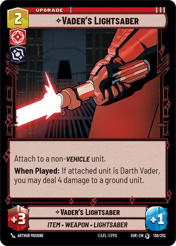 Vader's Lightsaber (136/252) [Spark of Rebellion] | Shuffle n Cut Hobbies & Games