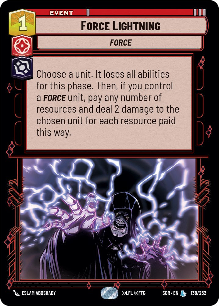 Force Lightning (138/252) [Spark of Rebellion] | Shuffle n Cut Hobbies & Games