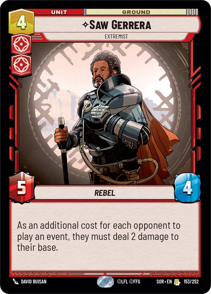 Saw Gerrera - Extremist (153/252) [Spark of Rebellion] | Shuffle n Cut Hobbies & Games