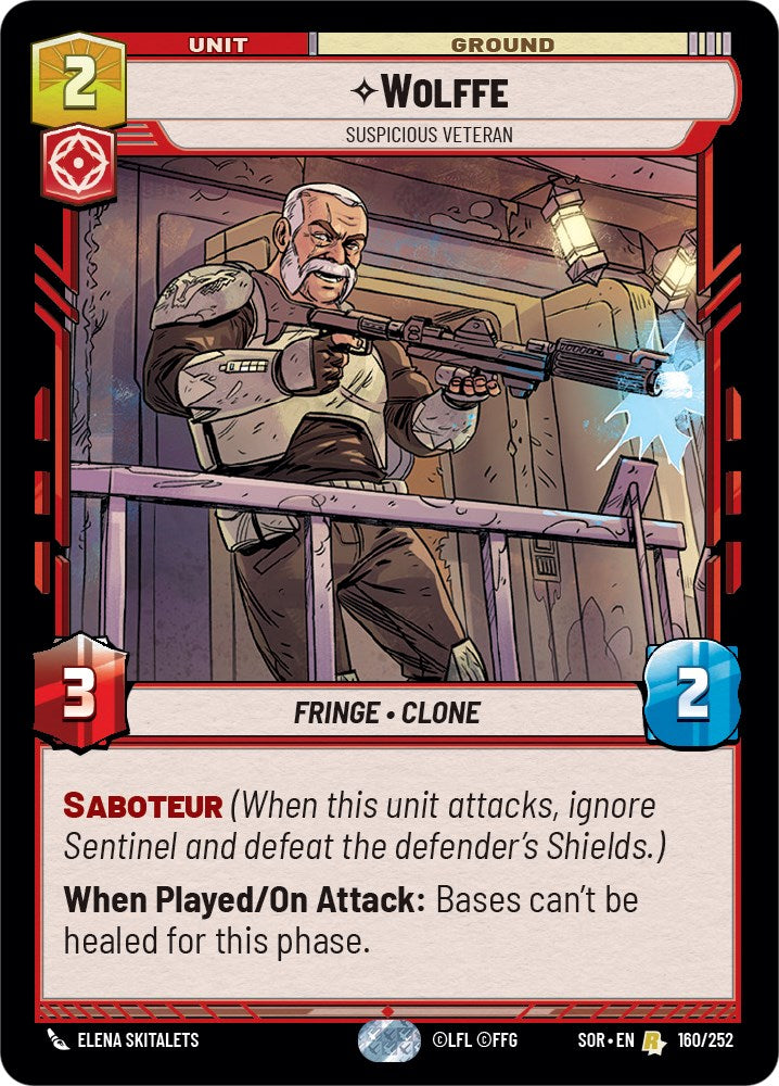 Wolffe - Suspicious Veteran (160/252) [Spark of Rebellion] | Shuffle n Cut Hobbies & Games