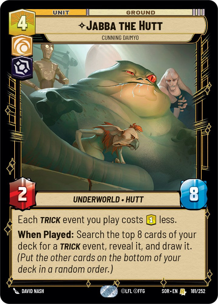 Jabba the Hutt - Cunning Daimyo (181/252) [Spark of Rebellion] | Shuffle n Cut Hobbies & Games
