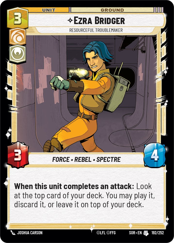 Ezra Bridger - Resourceful Troublemaker (192/252) [Spark of Rebellion] | Shuffle n Cut Hobbies & Games