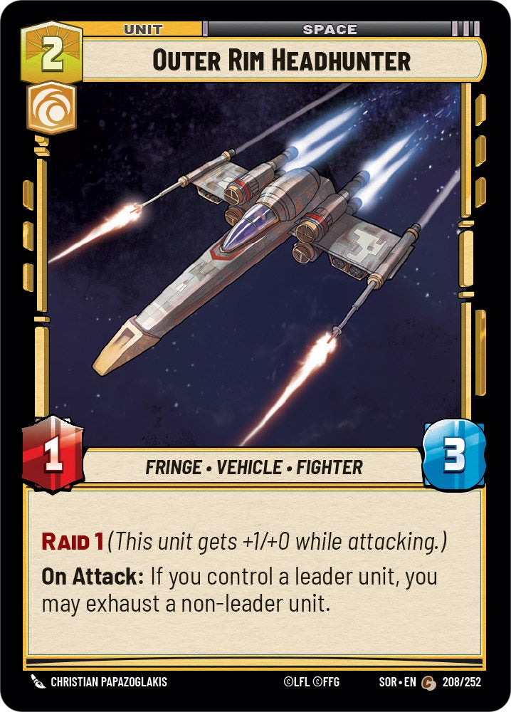 Outer Rim Headhunter (208/252) [Spark of Rebellion] | Shuffle n Cut Hobbies & Games