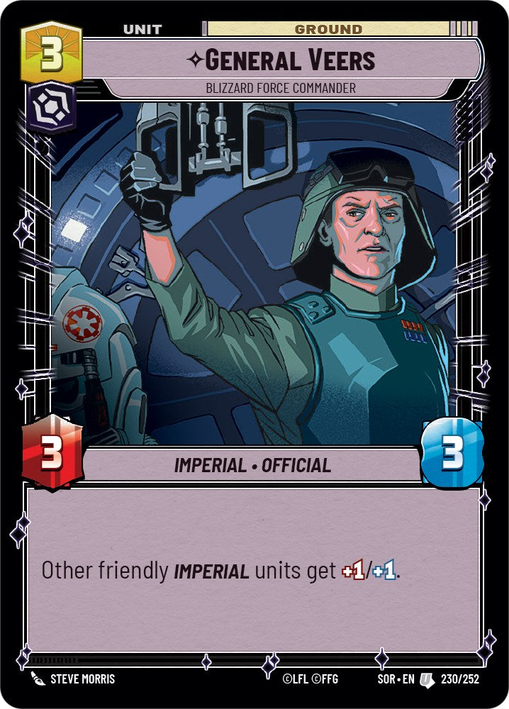 General Veers - Blizzard Force Commander (230/252) [Spark of Rebellion] | Shuffle n Cut Hobbies & Games
