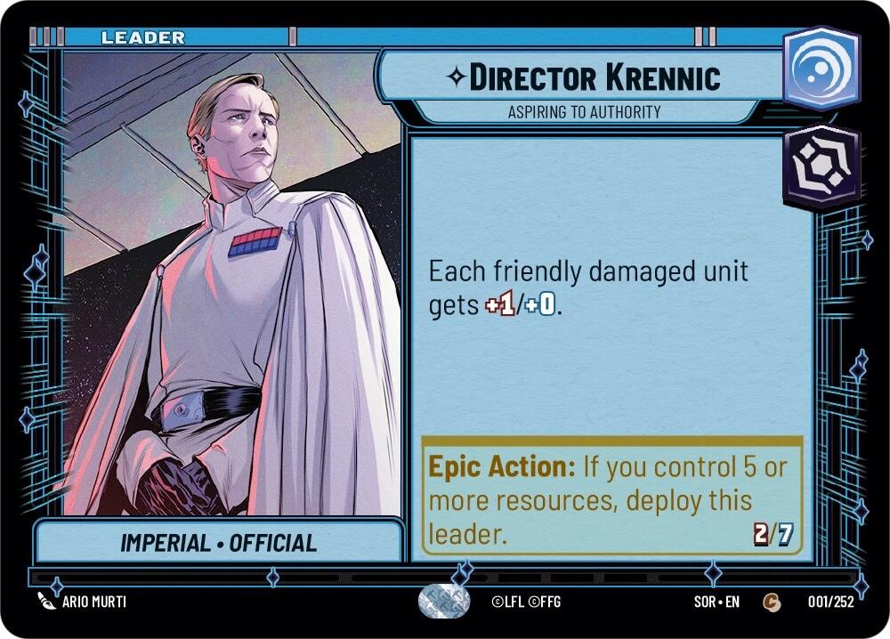 Director Krennic - Aspiring to Authority (001/252) [Spark of Rebellion] | Shuffle n Cut Hobbies & Games