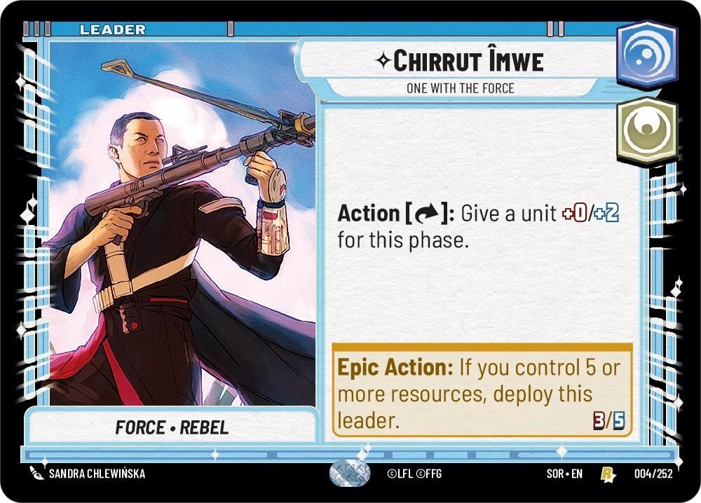 Chirrut emwe - One With The Force (004/252) [Spark of Rebellion] | Shuffle n Cut Hobbies & Games