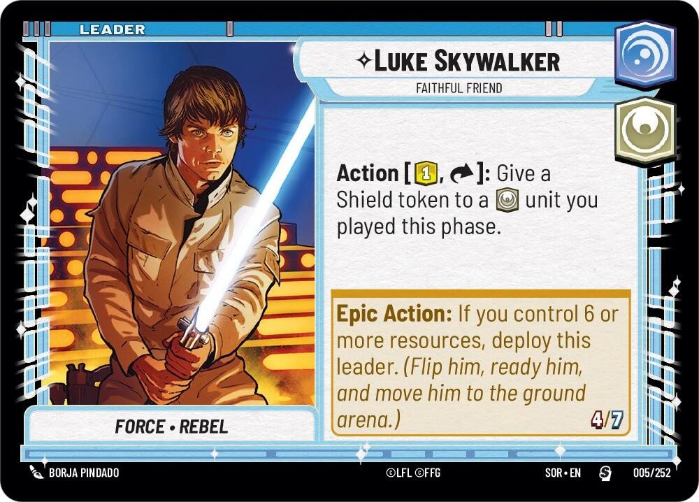 Luke Skywalker - Faithful Friend (005/252) [Spark of Rebellion] | Shuffle n Cut Hobbies & Games