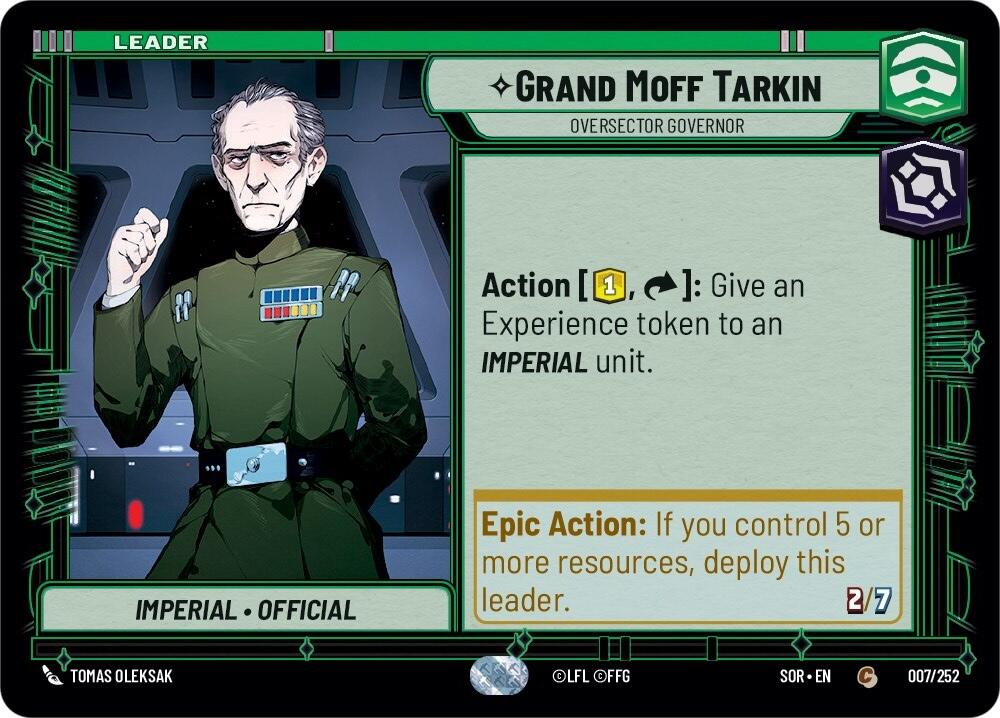 Grand Moff Tarkin - Oversector Governor (007/252) [Spark of Rebellion] | Shuffle n Cut Hobbies & Games