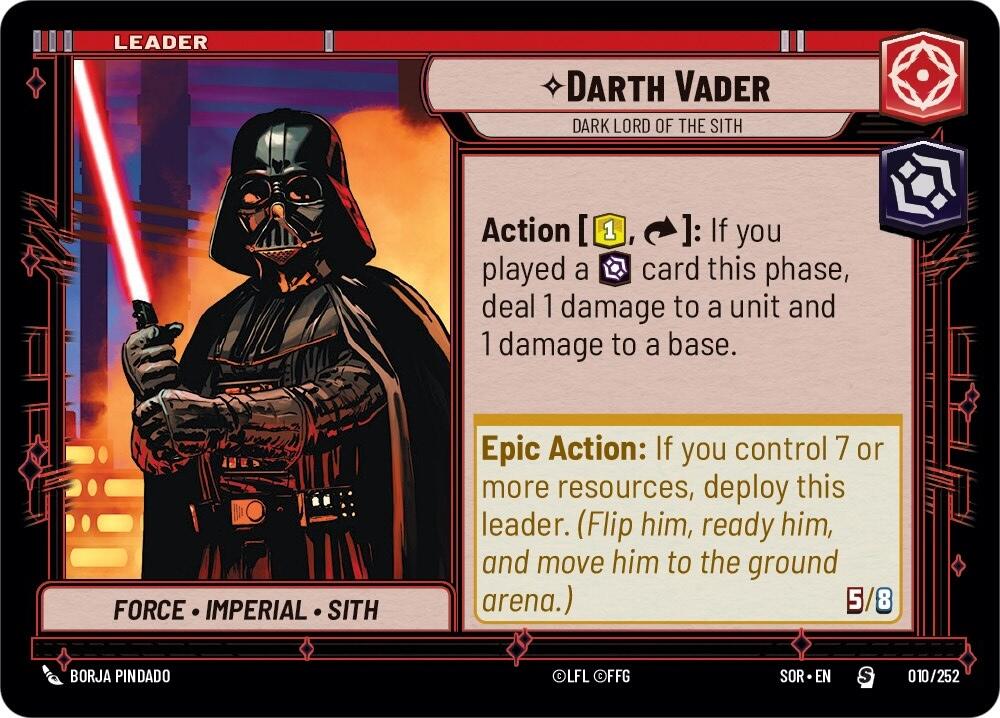 Darth Vader - Dark Lord of the Sith (010/252) [Spark of Rebellion] | Shuffle n Cut Hobbies & Games