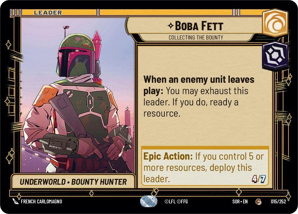 Boba Fett - Collecting the Bounty (015/252) [Spark of Rebellion] | Shuffle n Cut Hobbies & Games