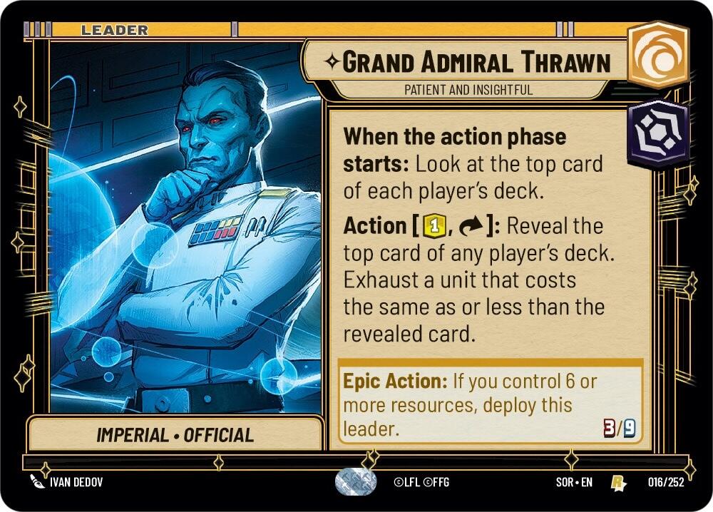 Grand Admiral Thrawn - Patient and Insightful (016/252) [Spark of Rebellion] | Shuffle n Cut Hobbies & Games