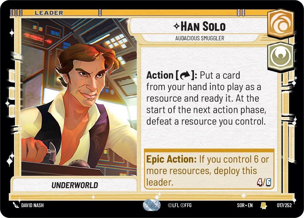 Han Solo - Audacious Smuggler (017/252) [Spark of Rebellion] | Shuffle n Cut Hobbies & Games