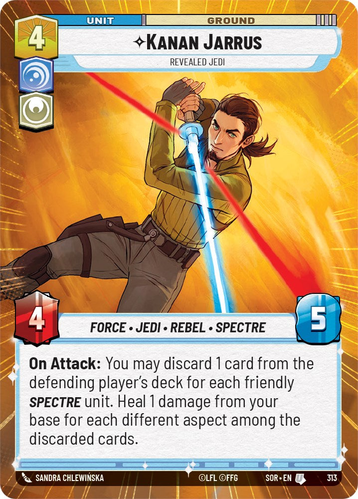 Kanan Jarrus - Revealed Jedi (Hyperspace) (313) [Spark of Rebellion] | Shuffle n Cut Hobbies & Games