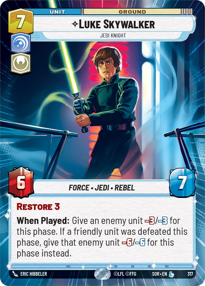 Luke Skywalker - Jedi Knight (Hyperspace) (317) [Spark of Rebellion] | Shuffle n Cut Hobbies & Games
