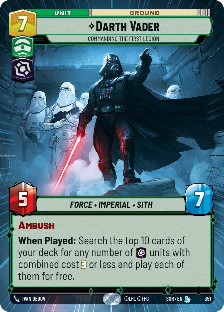 Darth Vader - Commanding the First Legion (Hyperspace) (351) [Spark of Rebellion] | Shuffle n Cut Hobbies & Games