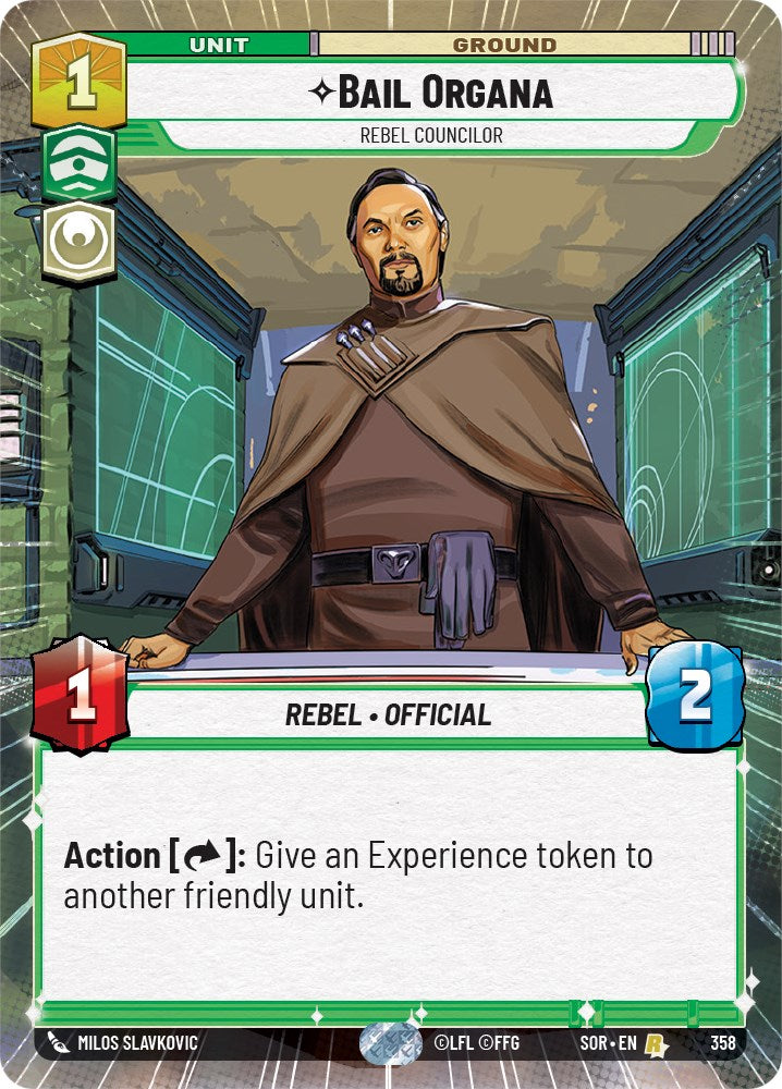 Bail Organa - Rebel Councilor (Hyperspace) (358) [Spark of Rebellion] | Shuffle n Cut Hobbies & Games