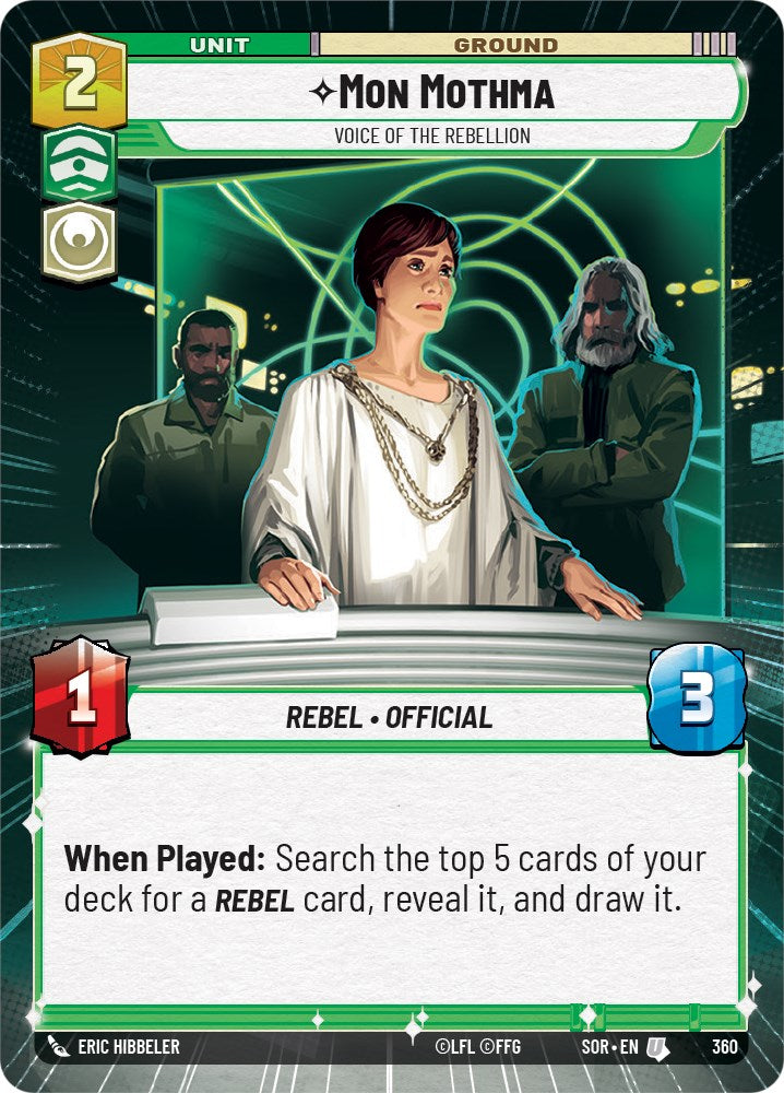 Mon Mothma - Voice of the Rebellion (Hyperspace) (360) [Spark of Rebellion] | Shuffle n Cut Hobbies & Games