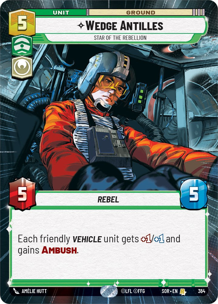 Wedge Antilles - Star of the Rebellion (Hyperspace) (364) [Spark of Rebellion] | Shuffle n Cut Hobbies & Games