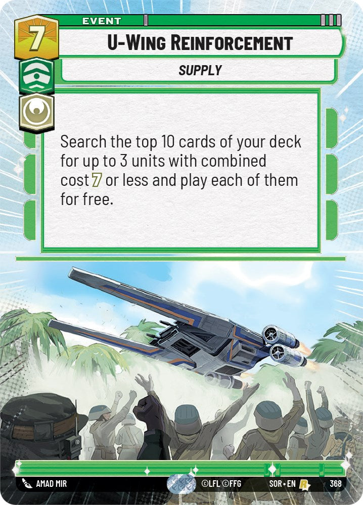U-Wing Reinforcement (Hyperspace) (368) [Spark of Rebellion] | Shuffle n Cut Hobbies & Games