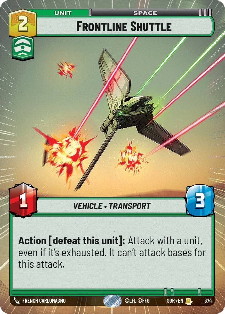 Frontline Shuttle (Hyperspace) (374) [Spark of Rebellion] | Shuffle n Cut Hobbies & Games