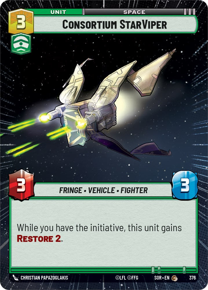 Consortium StarViper (Hyperspace) (376) [Spark of Rebellion] | Shuffle n Cut Hobbies & Games