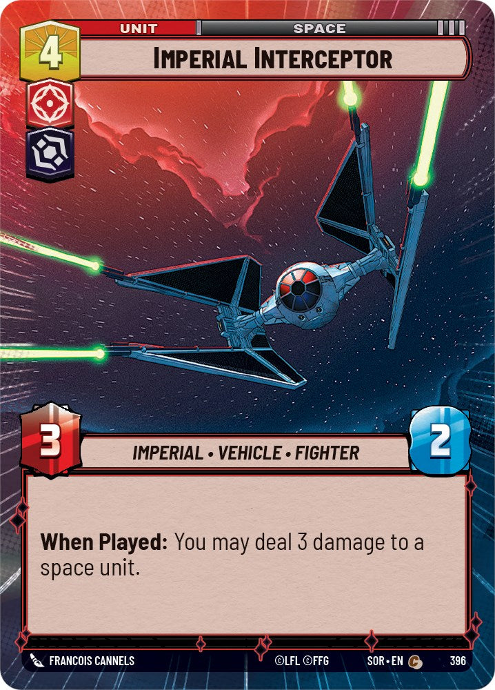 Imperial Interceptor (Hyperspace) (396) [Spark of Rebellion] | Shuffle n Cut Hobbies & Games