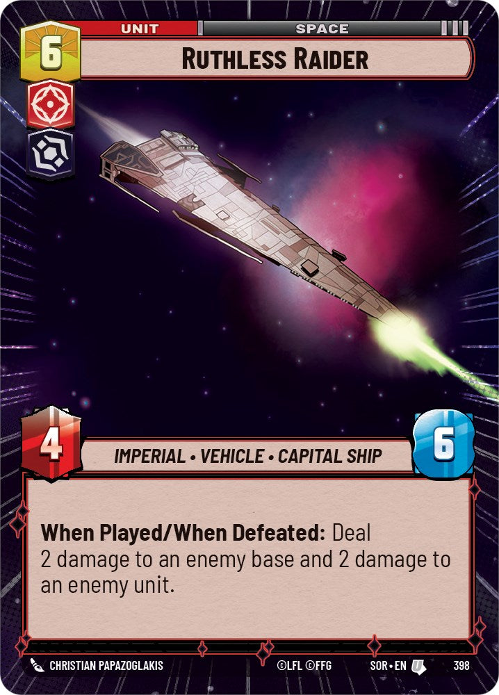 Ruthless Raider (Hyperspace) (398) [Spark of Rebellion] | Shuffle n Cut Hobbies & Games