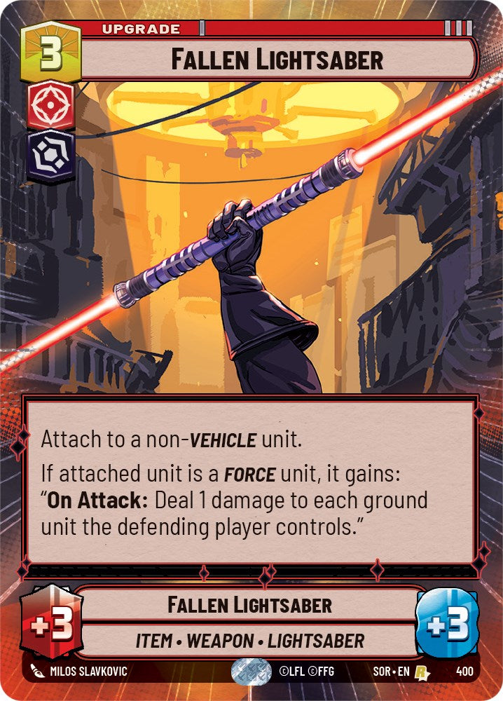 Fallen Lightsaber (Hyperspace) (400) [Spark of Rebellion] | Shuffle n Cut Hobbies & Games