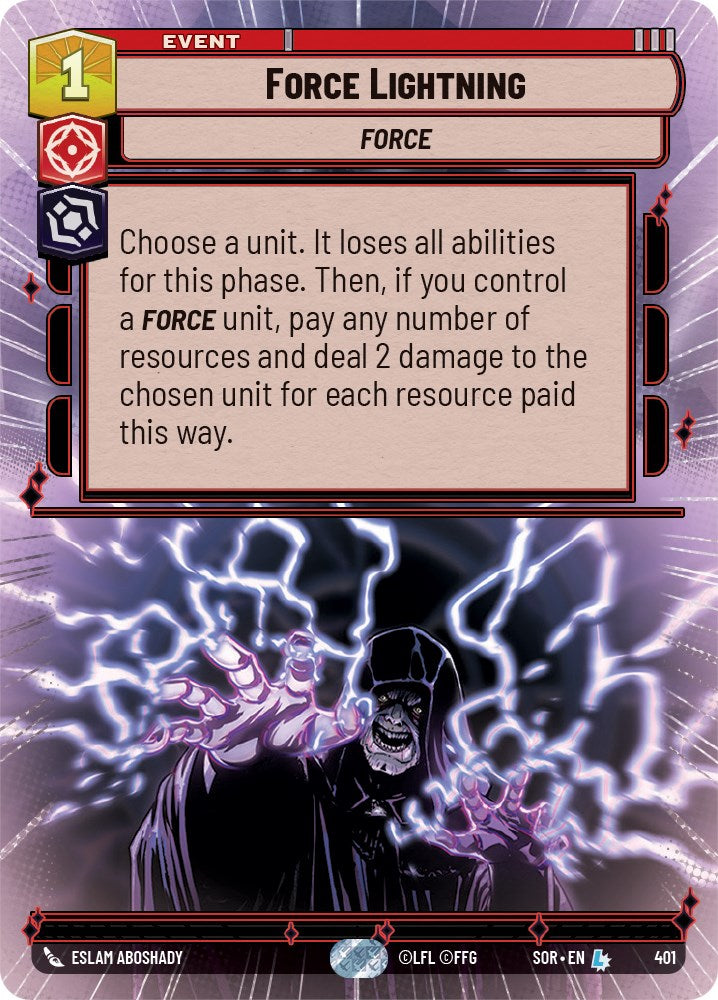 Force Lightning (Hyperspace) (401) [Spark of Rebellion] | Shuffle n Cut Hobbies & Games