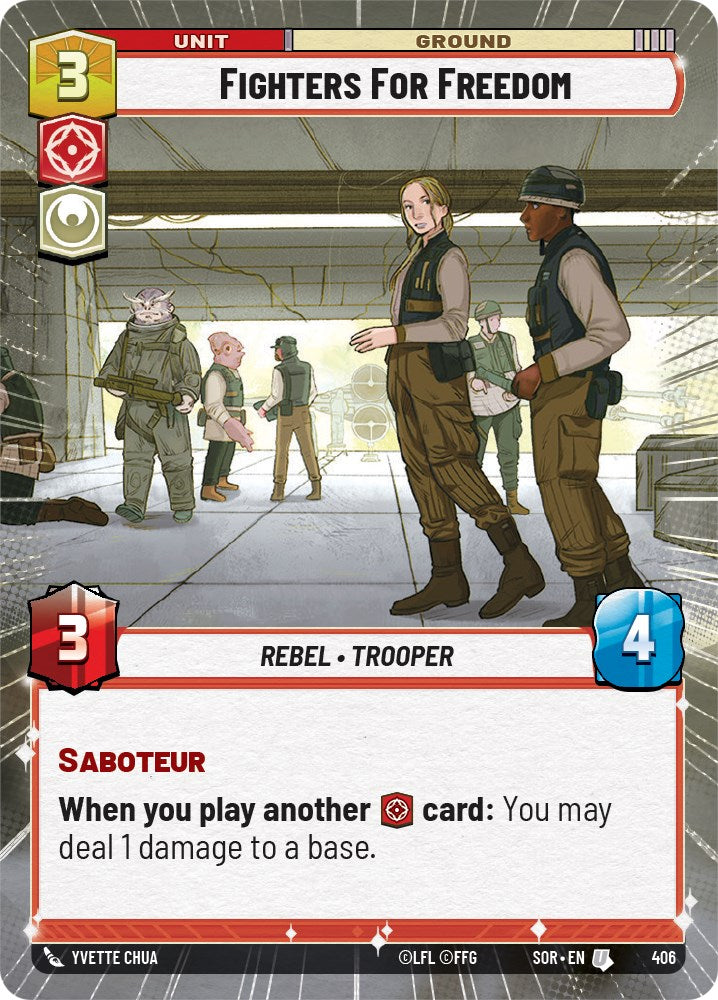Fighters For Freedom (Hyperspace) (406) [Spark of Rebellion] | Shuffle n Cut Hobbies & Games