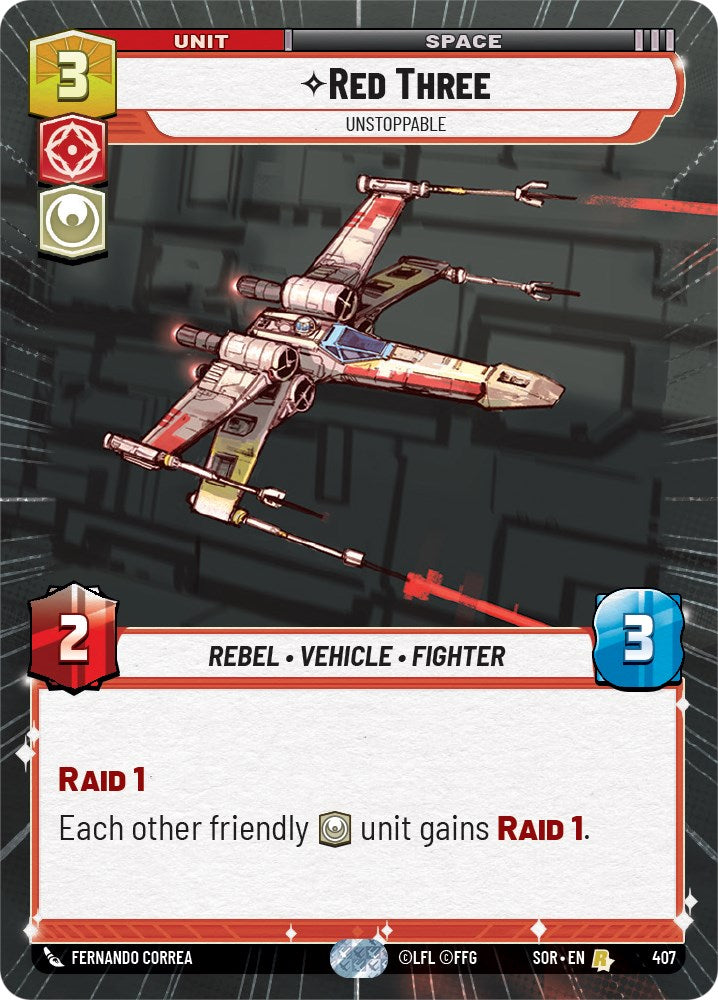Red Three - Unstoppable (Hyperspace) (407) [Spark of Rebellion] | Shuffle n Cut Hobbies & Games