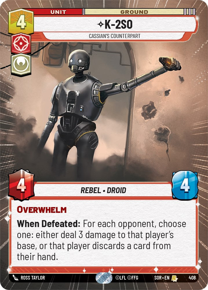 K-2SO - Cassian's Counterpart (Hyperspace) (408) [Spark of Rebellion] | Shuffle n Cut Hobbies & Games