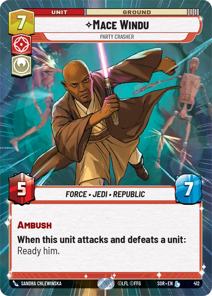 Mace Windu - Party Crasher (Hyperspace) (412) [Spark of Rebellion] | Shuffle n Cut Hobbies & Games