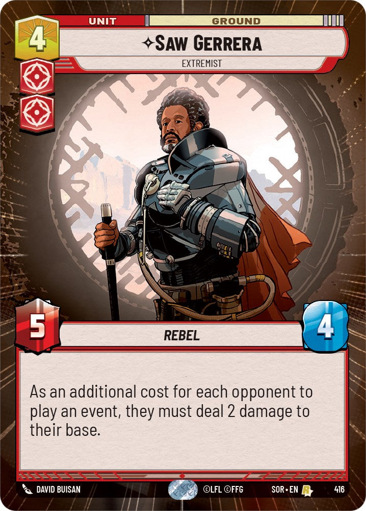 Saw Gerrera - Extremist (Hyperspace) (416) [Spark of Rebellion] | Shuffle n Cut Hobbies & Games