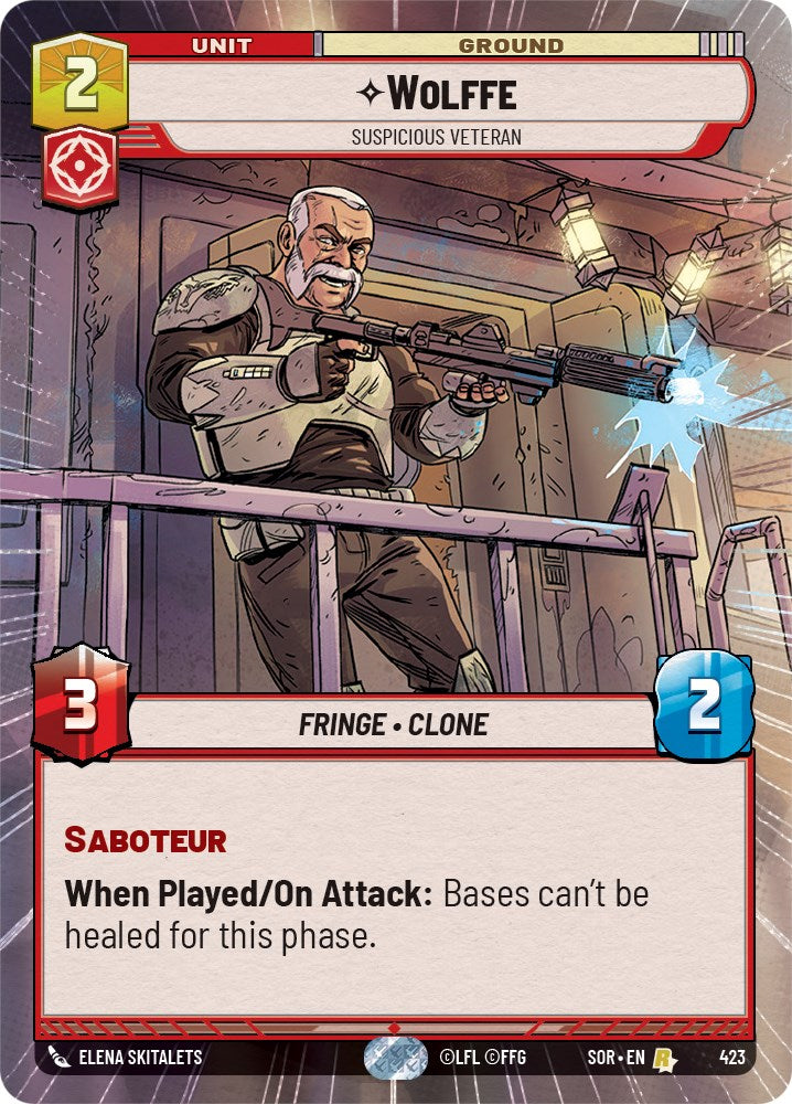 Wolffe - Suspicious Veteran (Hyperspace) (423) [Spark of Rebellion] | Shuffle n Cut Hobbies & Games