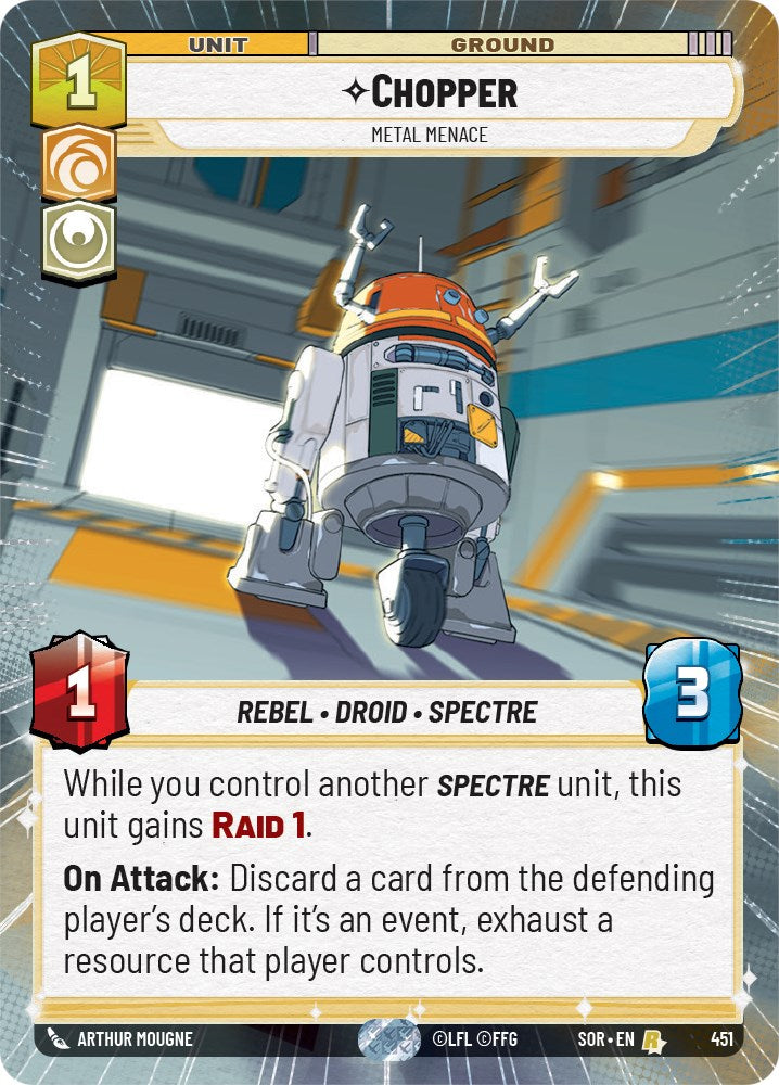 Chopper - Metal Menace (Hyperspace) (451) [Spark of Rebellion] | Shuffle n Cut Hobbies & Games