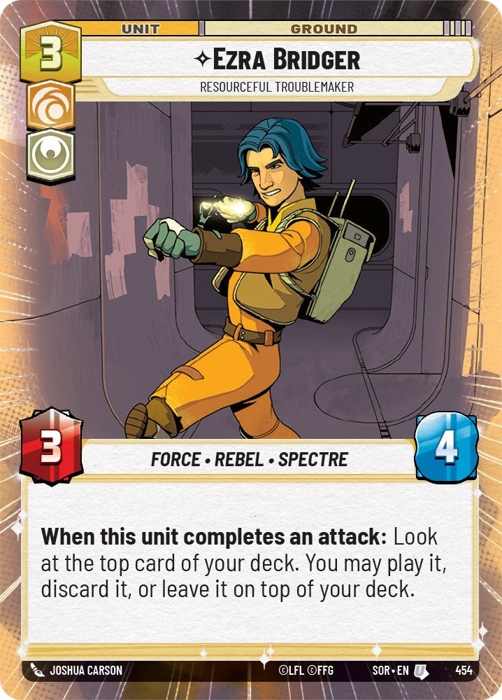 Ezra Bridger - Resourceful Troublemaker (Hyperspace) (454) [Spark of Rebellion] | Shuffle n Cut Hobbies & Games