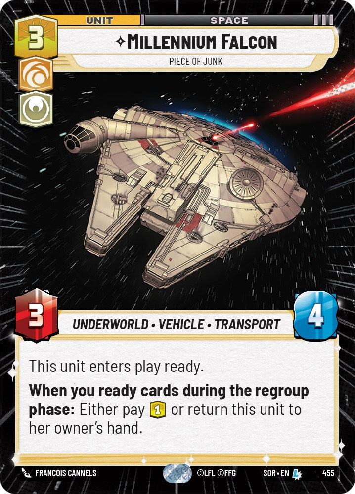 Millennium Falcon - Piece of Junk (Hyperspace) (455) [Spark of Rebellion] | Shuffle n Cut Hobbies & Games