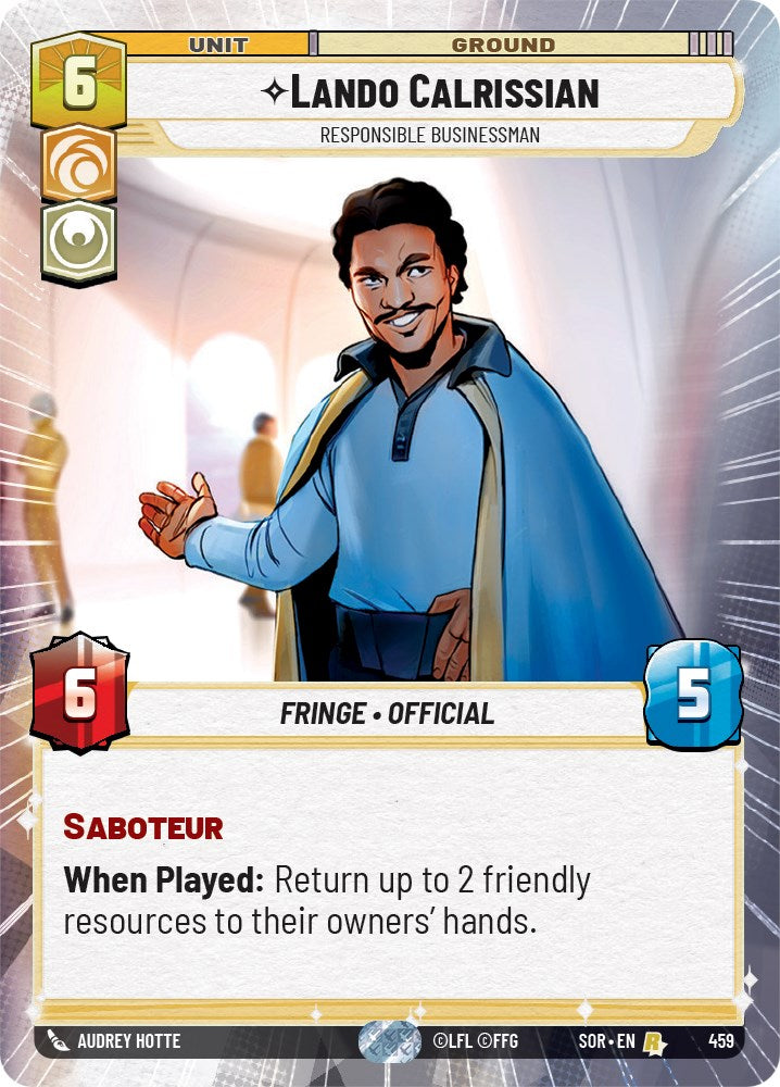 Lando Calrissian - Responsible Businessman (Hyperspace) (459) [Spark of Rebellion] | Shuffle n Cut Hobbies & Games