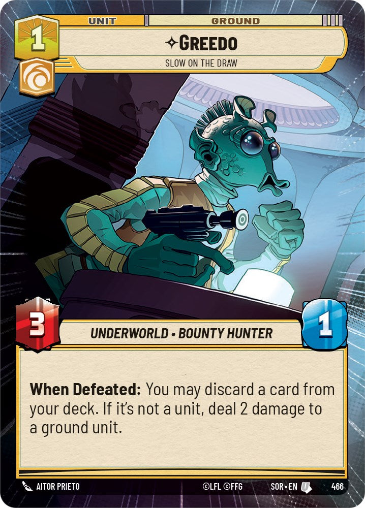 Greedo - Slow on the Draw (Hyperspace) (466) [Spark of Rebellion] | Shuffle n Cut Hobbies & Games