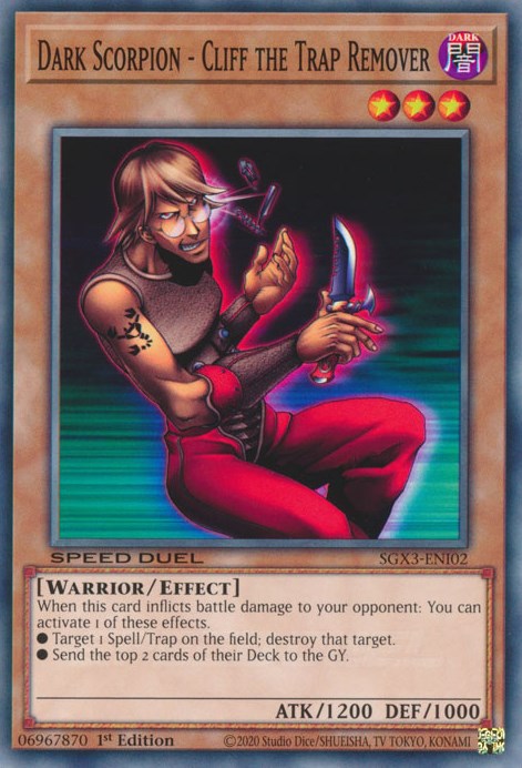 Dark Scorpion - Cliff the Trap Remover [SGX3-ENI02] Common | Shuffle n Cut Hobbies & Games