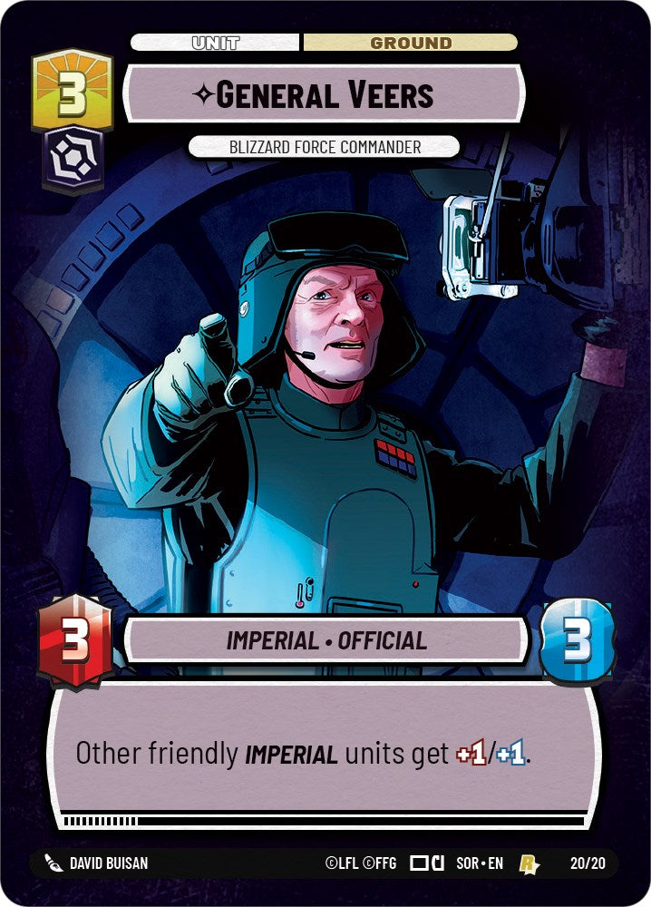 General Veers - Blizzard Force Commander (20/20) [Spark of Rebellion: Weekly Play] | Shuffle n Cut Hobbies & Games