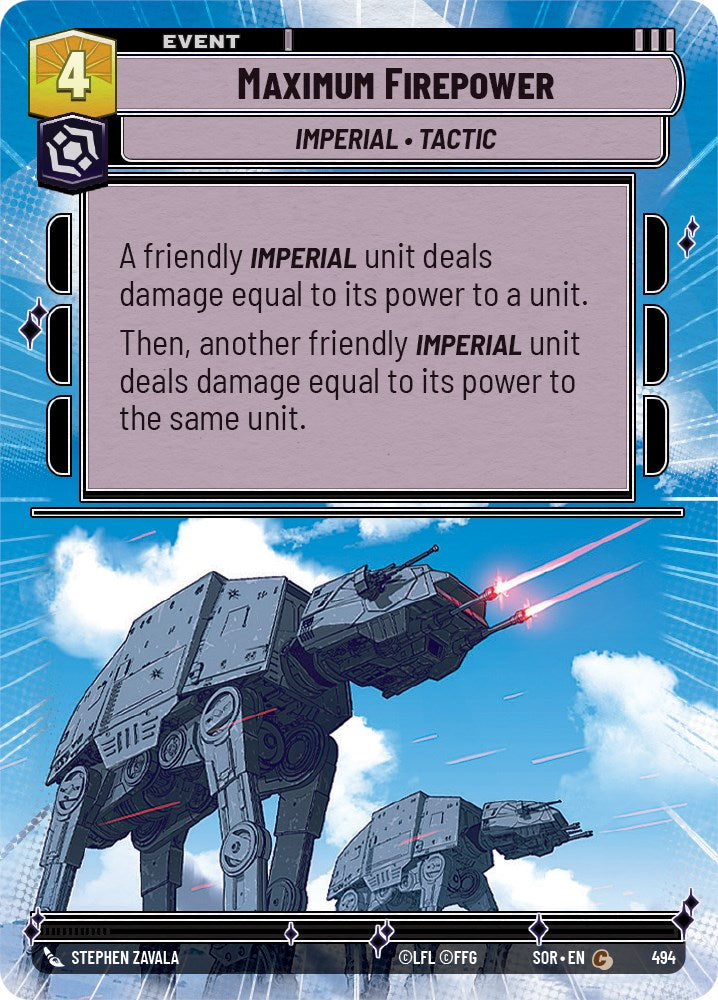 Maximum Firepower (Hyperspace) (494) [Spark of Rebellion] | Shuffle n Cut Hobbies & Games