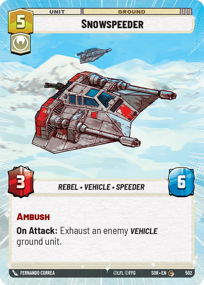 Snowspeeder (Hyperspace) (502) [Spark of Rebellion] | Shuffle n Cut Hobbies & Games