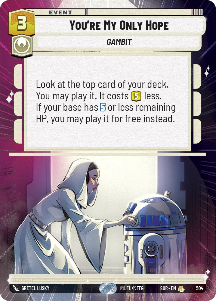 You're My Only Hope (Hyperspace) (504) [Spark of Rebellion] | Shuffle n Cut Hobbies & Games