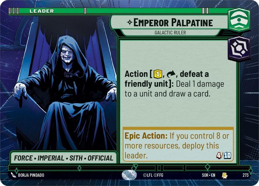 Emperor Palpatine - Galactic Ruler (Hyperspace) (273) [Spark of Rebellion] | Shuffle n Cut Hobbies & Games